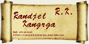 Ranđel Kangrga vizit kartica